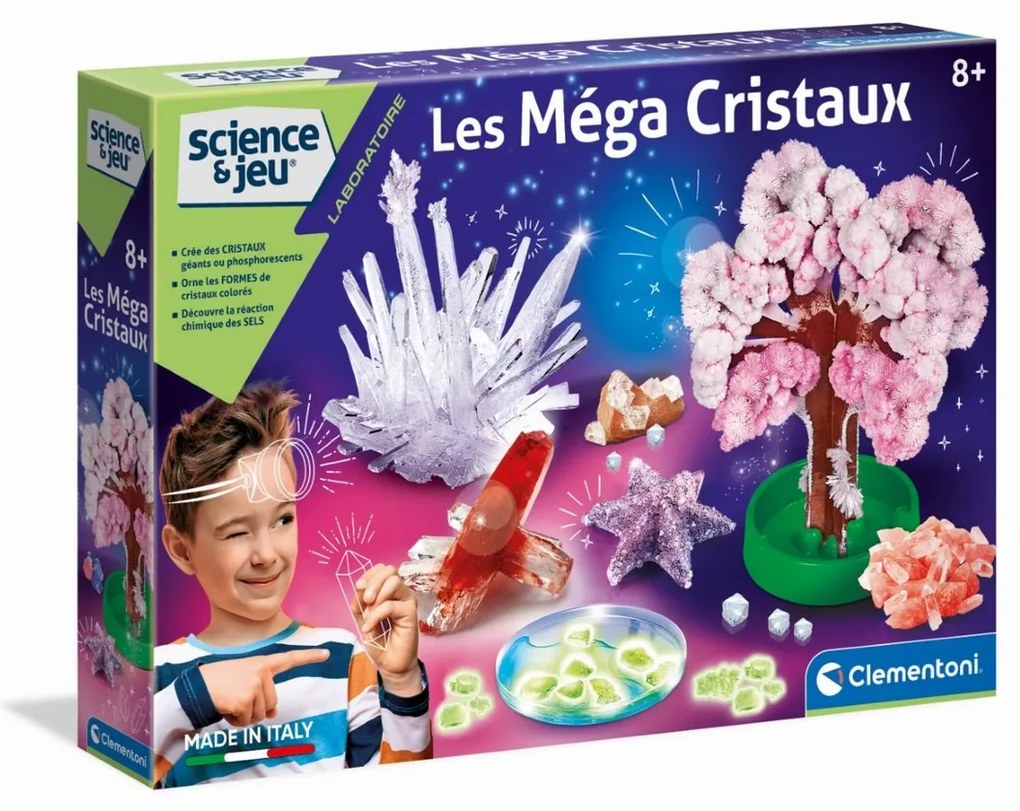 Jogo de Ciência Clementoni The Mega Crystals Francês