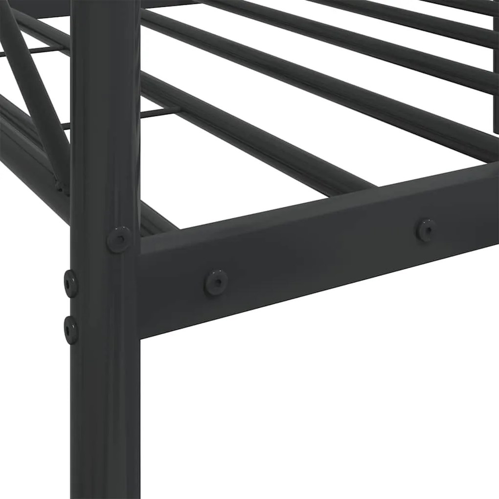 Cama de Dia sem Colchão 90x190 cm aço preto