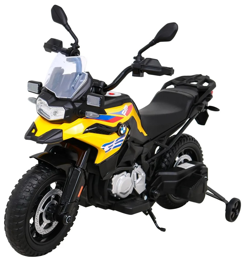 Mota elétrica para Crianças 12V BMW F850 GS Rodas Espuma EVA Amarela