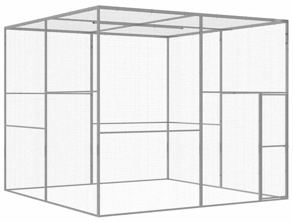 Jaula para gatos 3x3x2,5 m aço galvanizado
