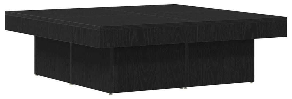 Mesa de Centro vidaXL Preta em Carvalho de 90x90x28 cm de Madeira de E