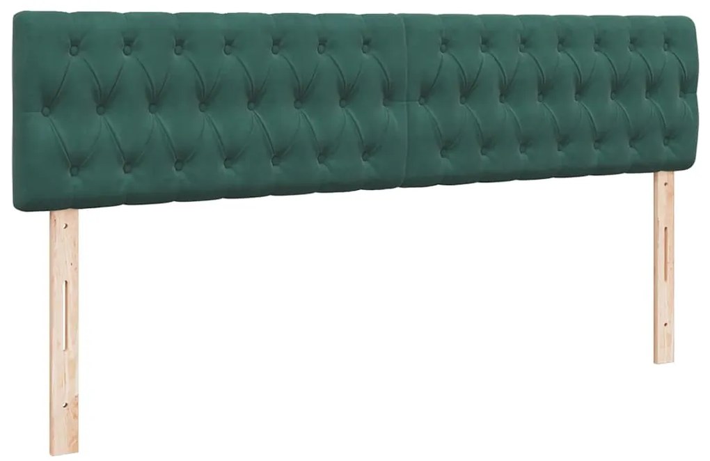 Estrutura de cama otomana com colchão verde escuro Veludo