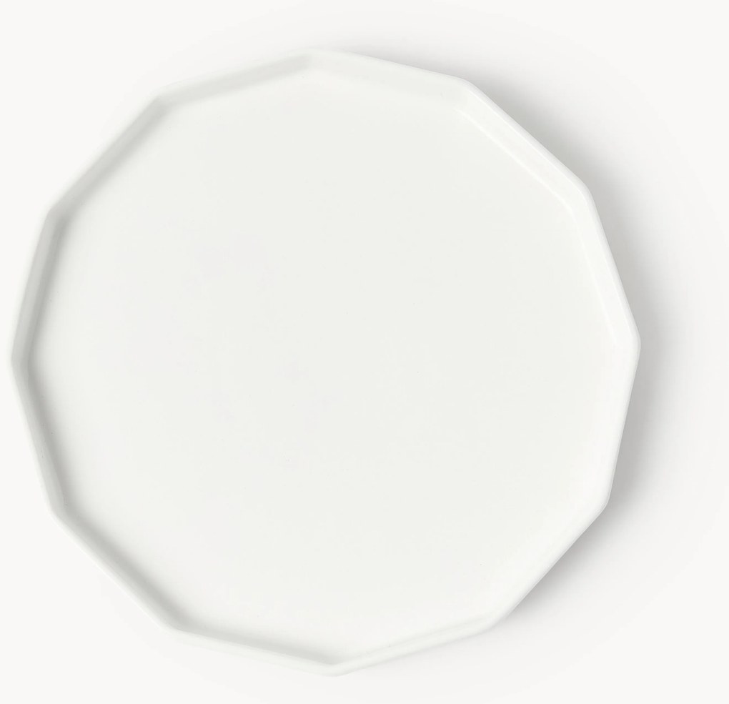 Pratos de pequeno-almoço de porcelana Angoli, conjunto de 4