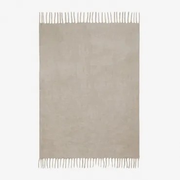 Manta 150x130 Cm Com Franjas Dorota Cinzento Glaciar - Sklum