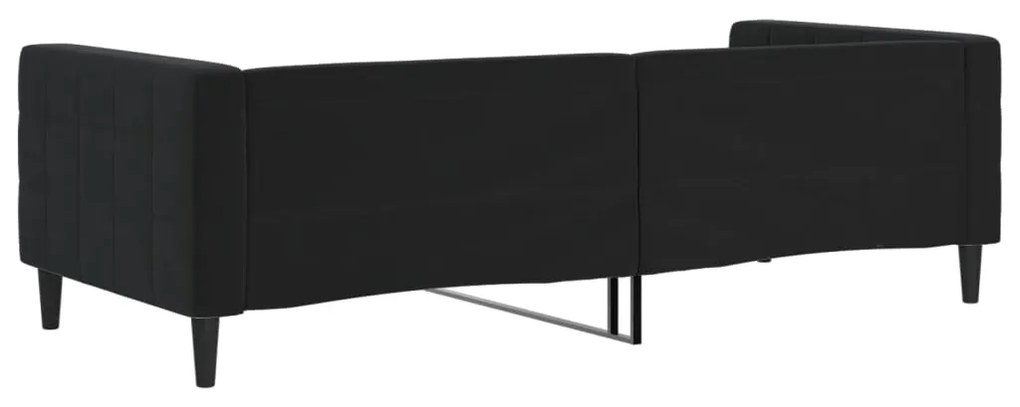 Sofá-cama 90x190 cm veludo preto