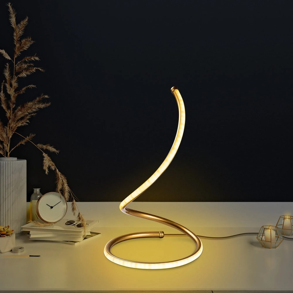 Candeeiro de Mesa Yay – Dourado – Diâmetro: 25 cm Altura: 40 cm