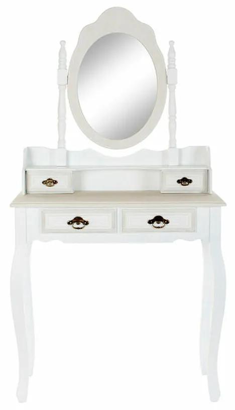 Toucador DKD Home Decor Branco ABS Espelho Madeira MDF (75 x 40 x 140 cm)