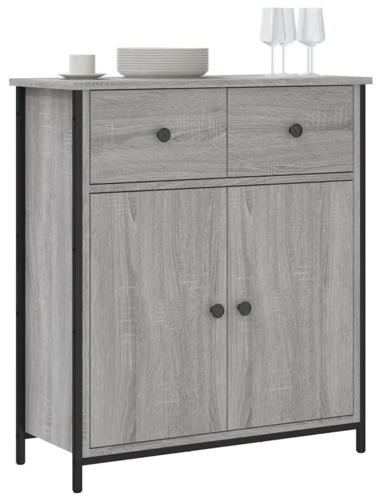 Aparador 70x30x80 cm derivados de madeira cinzento sonoma
