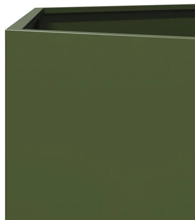 Vaso/floreira de jardim hexagonal 104x90x45 cm aço verde