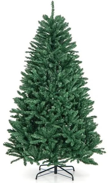 Mini árvore de Natal artificial pré-iluminada de 3 pés com 98 agulhas de PVC flocadas e pinheiro