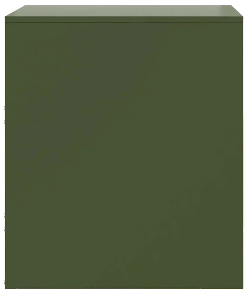 Mesa de cabeceira 34,5x39x44 cm aço verde