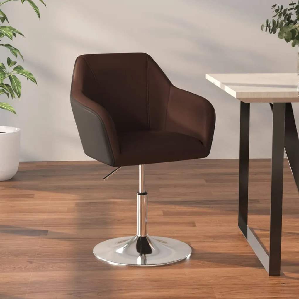 vidaXL Banco de bar couro artificial castanho