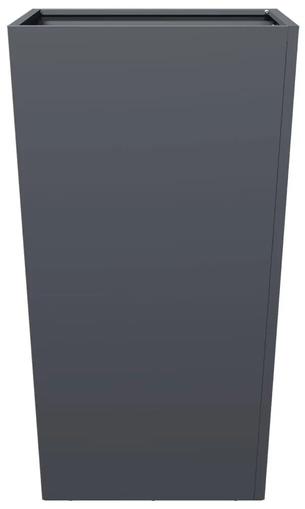 Vaso/floreira de jardim 45x45x75 cm aço antracite