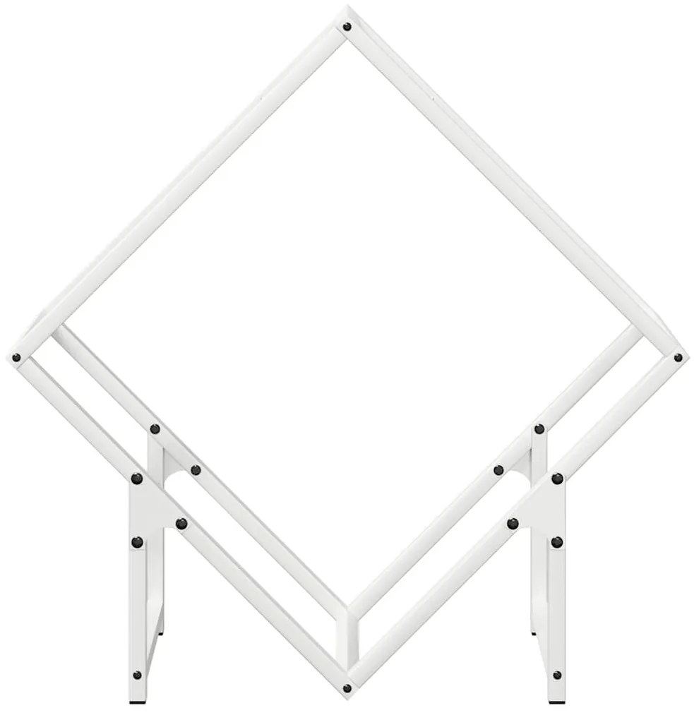 Suporte para lenha 60x25x60 cm aço laminado a frio branco