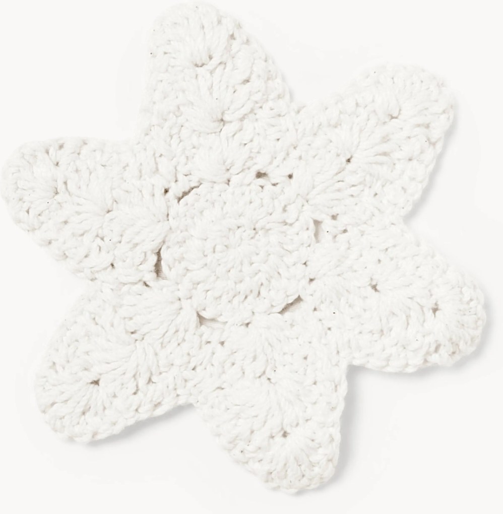 Bases para copos em algodão artesanais Starla, conjunto de 4