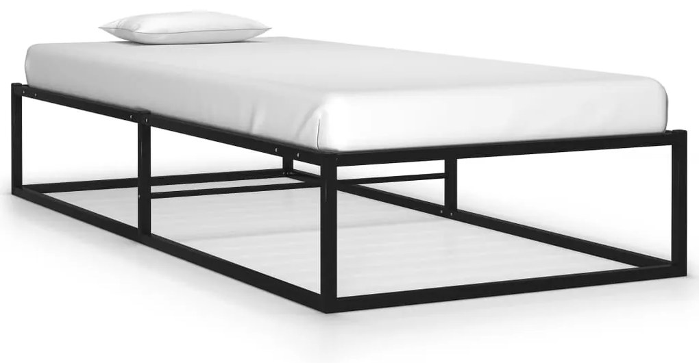 324786 vidaXL Estrutura de cama 100x200 cm metal preto