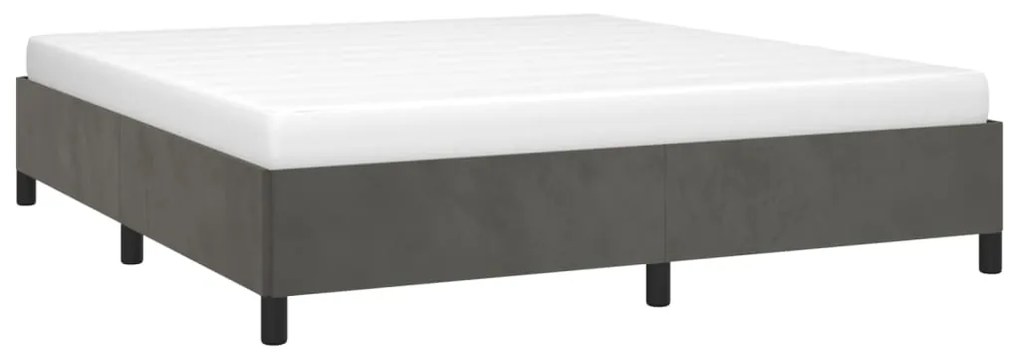 Estrutura de cama sem colchão 180x200 cm veludo cinzento-escuro