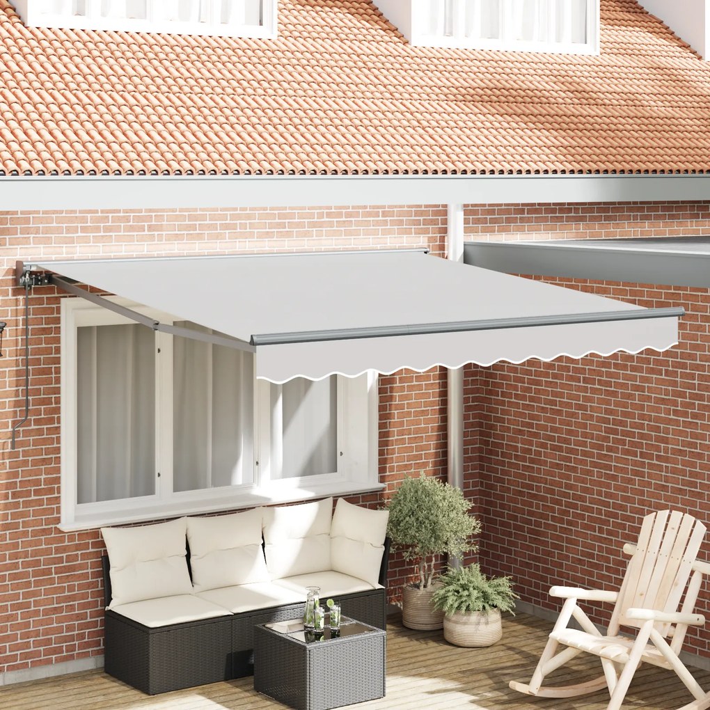 vidaXL Estrutura do Toldo Semi-Cassete Retrátil Manual de Metal