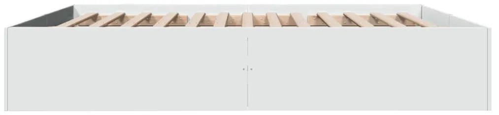Estrutura de cama 200x200 cm derivados de madeira branco