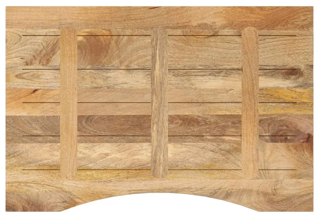 Tampo de mesa com curva 80x60x2,5 cm mangueira áspera maciça