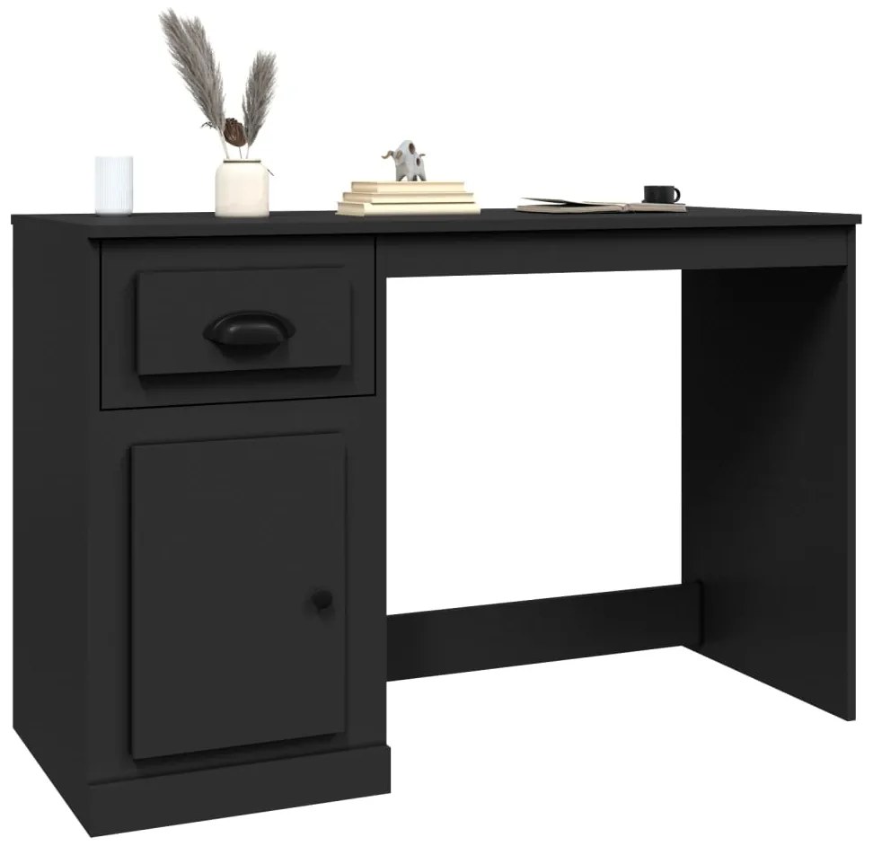 Secretária c/ gaveta 115x50x75 cm derivados de madeira preto