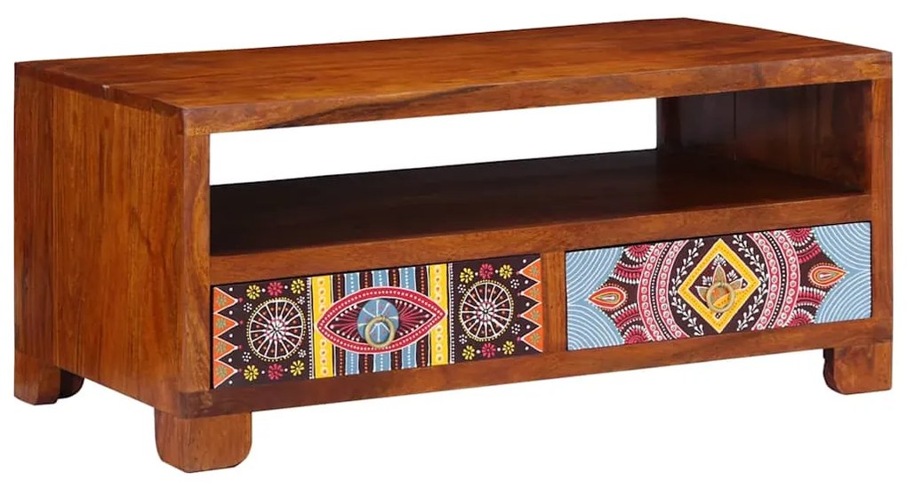 Mesa de centro 90x50x40 cm madeira de acácia maciça