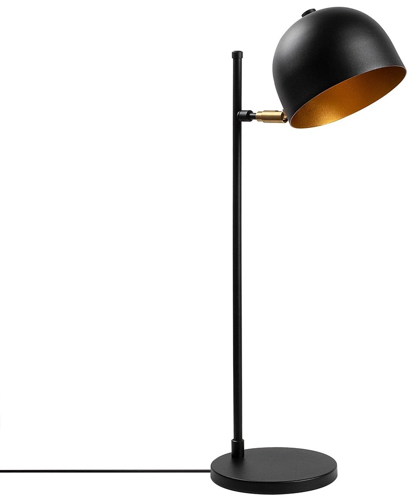 Candeeiro de Mesa Alfa – Preto e Dourado – 18 x 20 x 58 cm