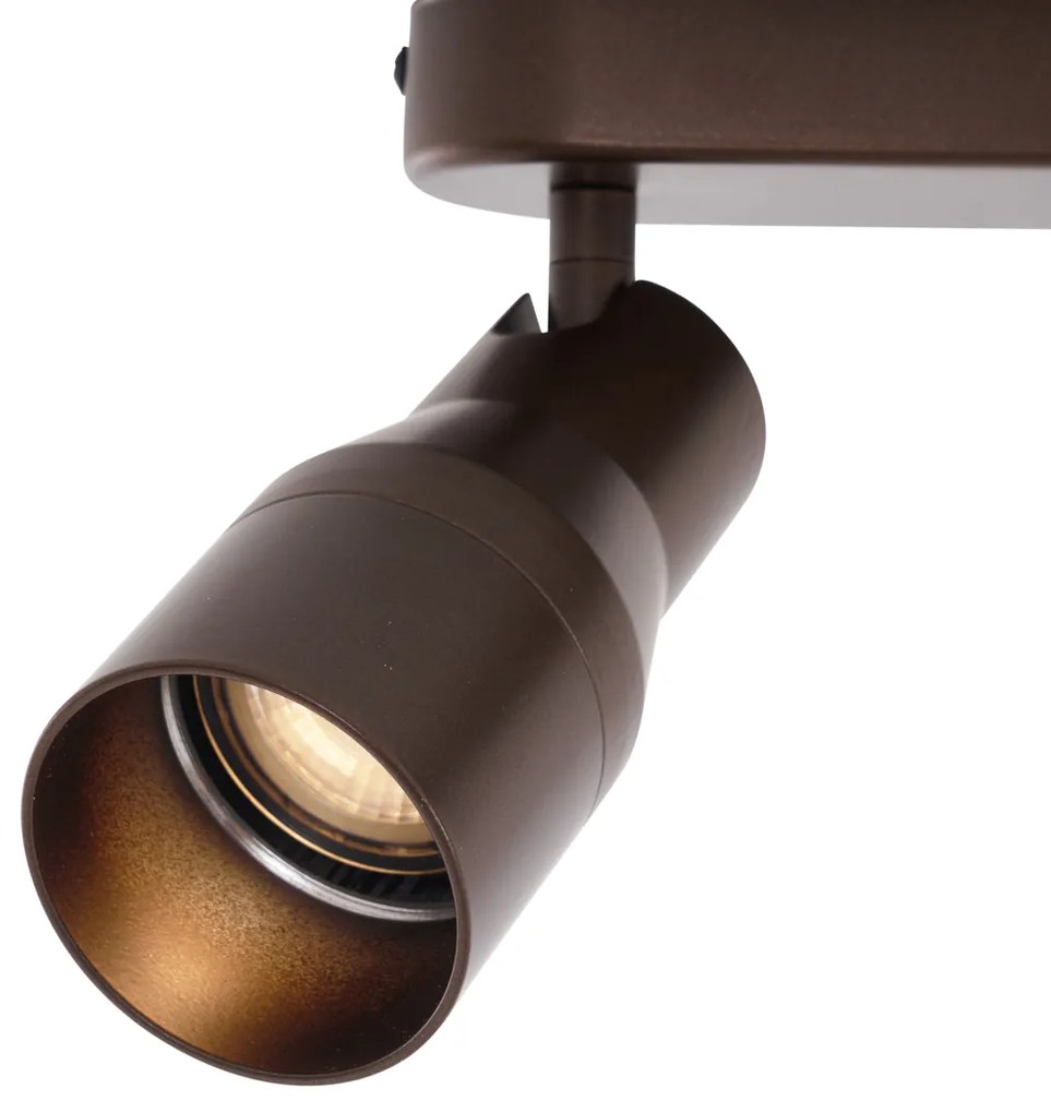 Foco de teto arredondado bronze escuro GU10 50mm 2-luzes - Stanley