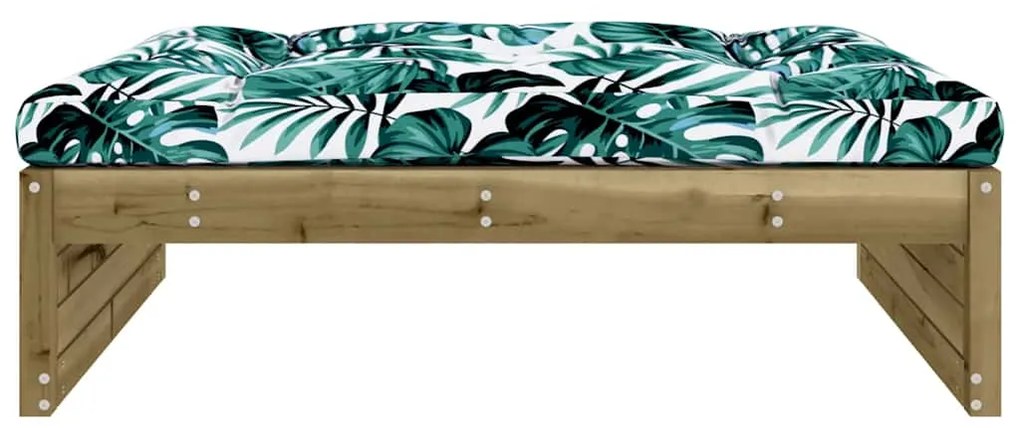 Apoio de pés para jardim 120x80 cm pinho impregnado