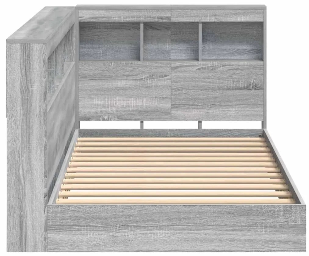 Cama Estante Cinza Sonoma 100 x 200 cm em Madeira Laminada