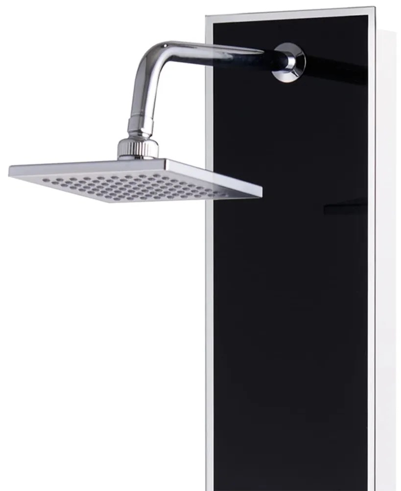 Coluna de duche em vidro 18x42,1x120 cm preto