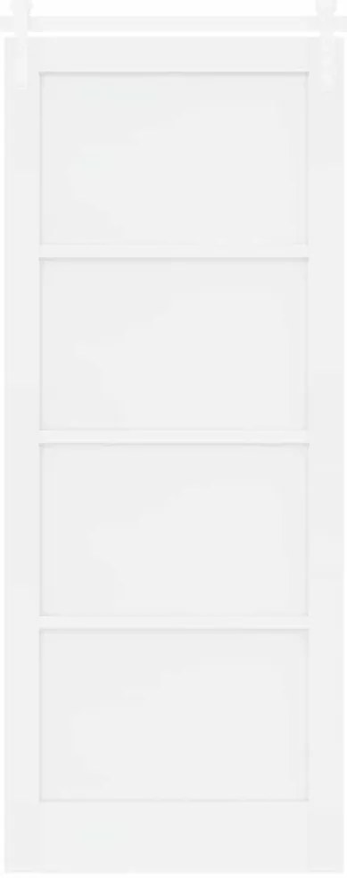 Porta Deslizante vidaXL com Conjunto de Ferragens Branca 86x211 cm Mad