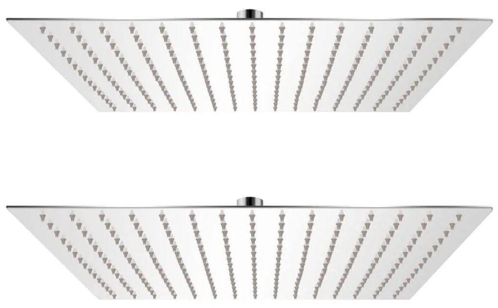 vidaXL Cabeça de chuveiro 2 pcs aço inoxidável 40x40 cm