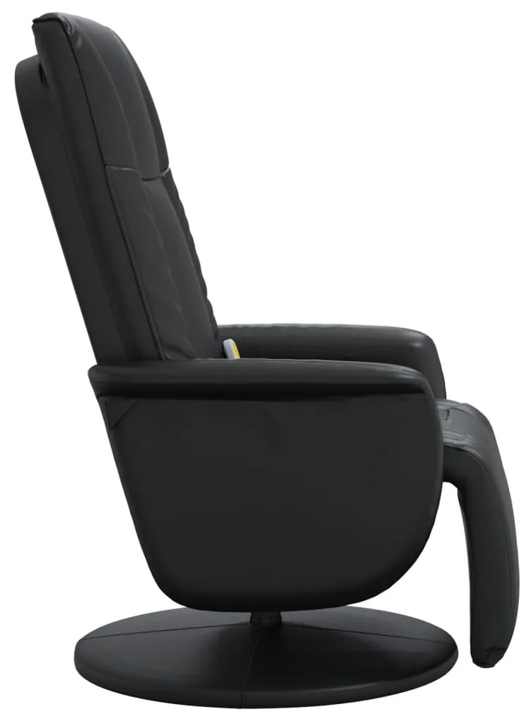 Cadeira massagens reclinável c/apoio pés couro artificial preto