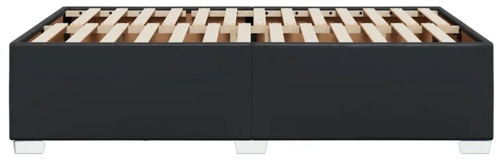 Estrutura de cama 120x200 cm couro artificial preto