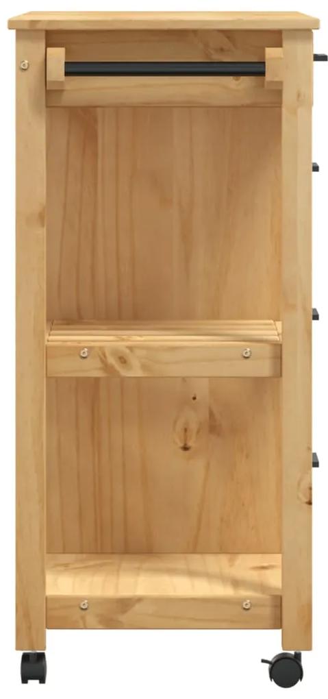 Carrinho de cozinha MONZA 84x40x90 cm madeira de pinho maciça