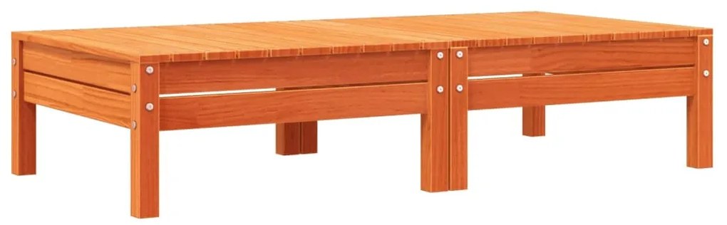 Apoios pés jardim c/ almofadões 2 pcs pinho maciço castanho-mel