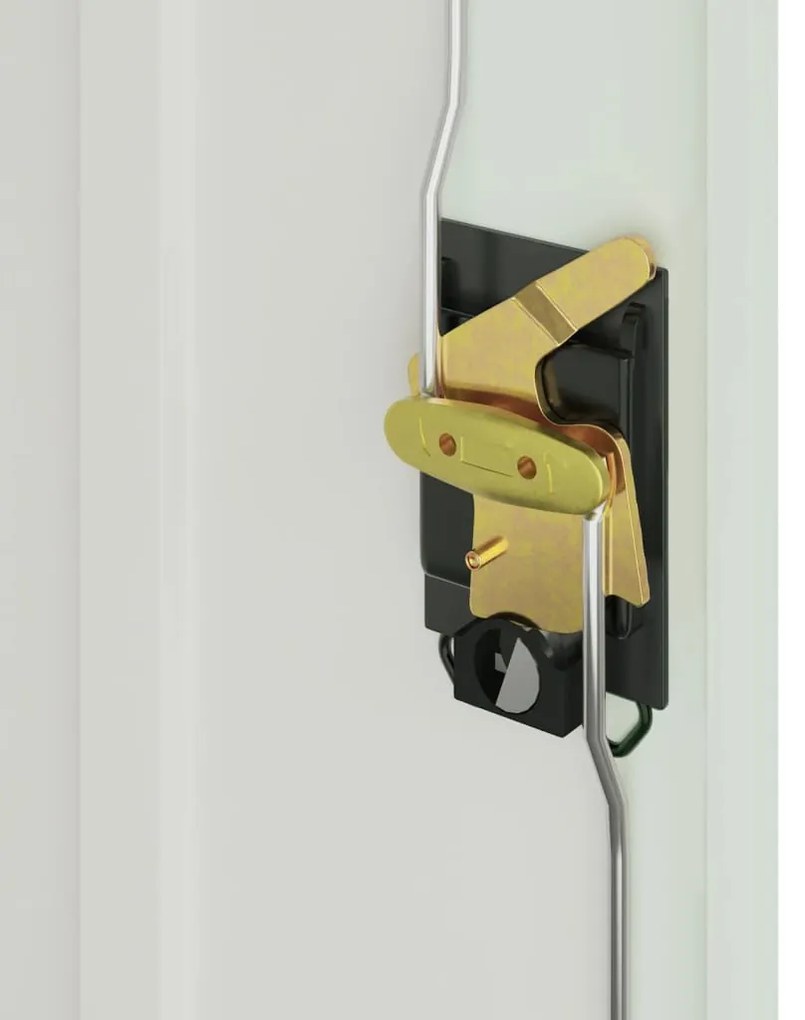 Armário de escritório com 2 portas 90 cm aço cinzento
