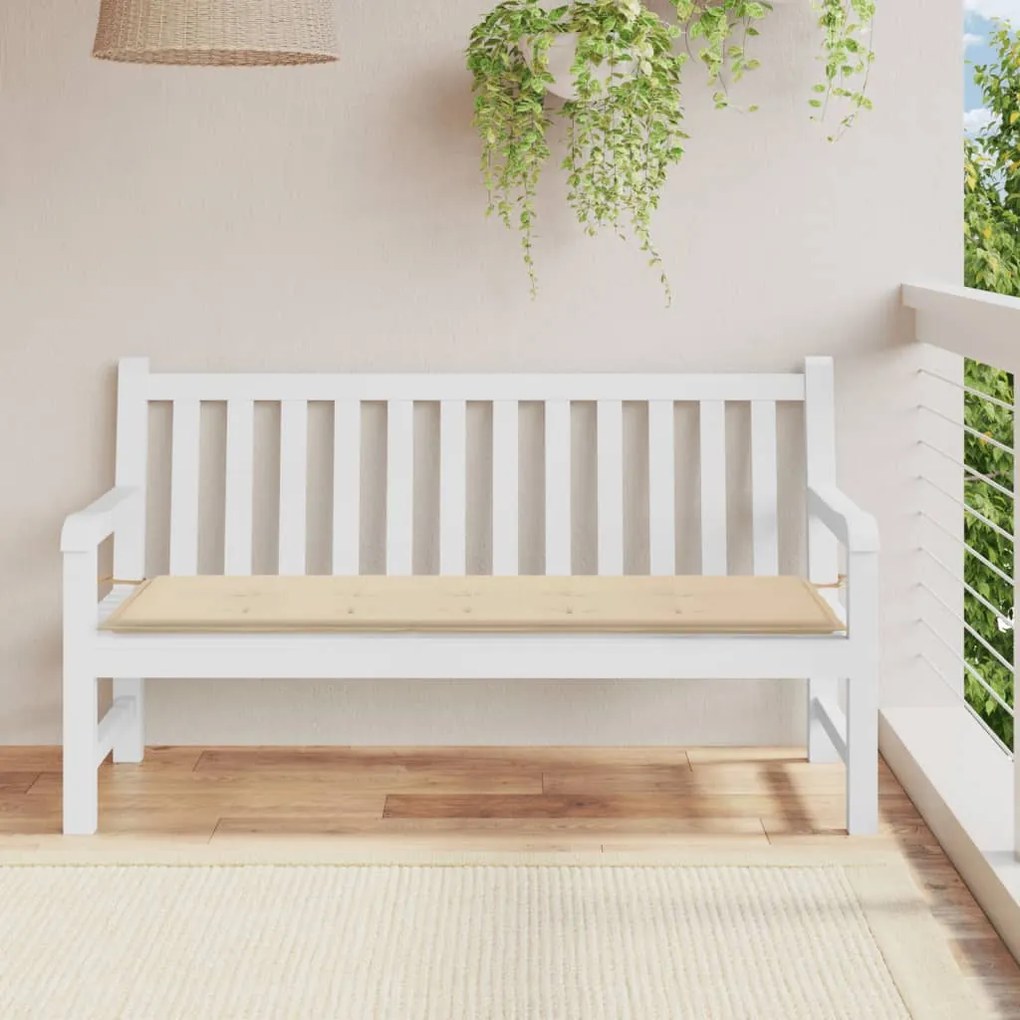 vidaXL Almofadão p/ banco de jardim 150x50x4 cm tecido oxford bege