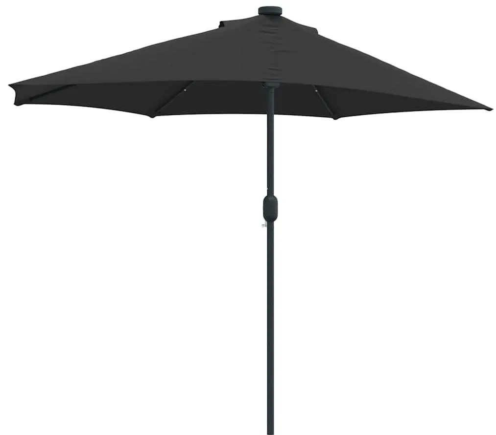 Guarda-sol de Jardim Preto 294 x 150 x 224 cm tecido