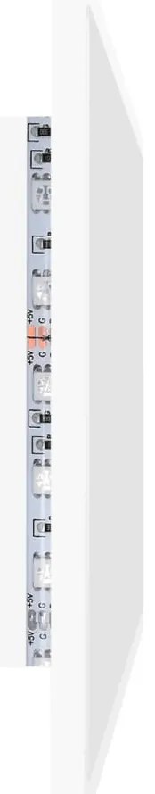 Espelho de casa de banho c/ LED 80x8,5x37 cm acrílico branco