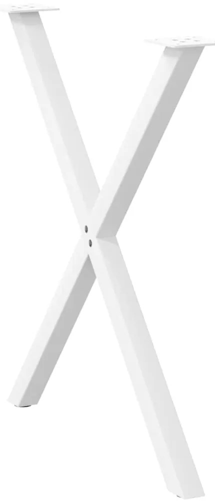 Pés para mesa de jantar em formato de X, 2 peças, branco, 70x(72-73) c