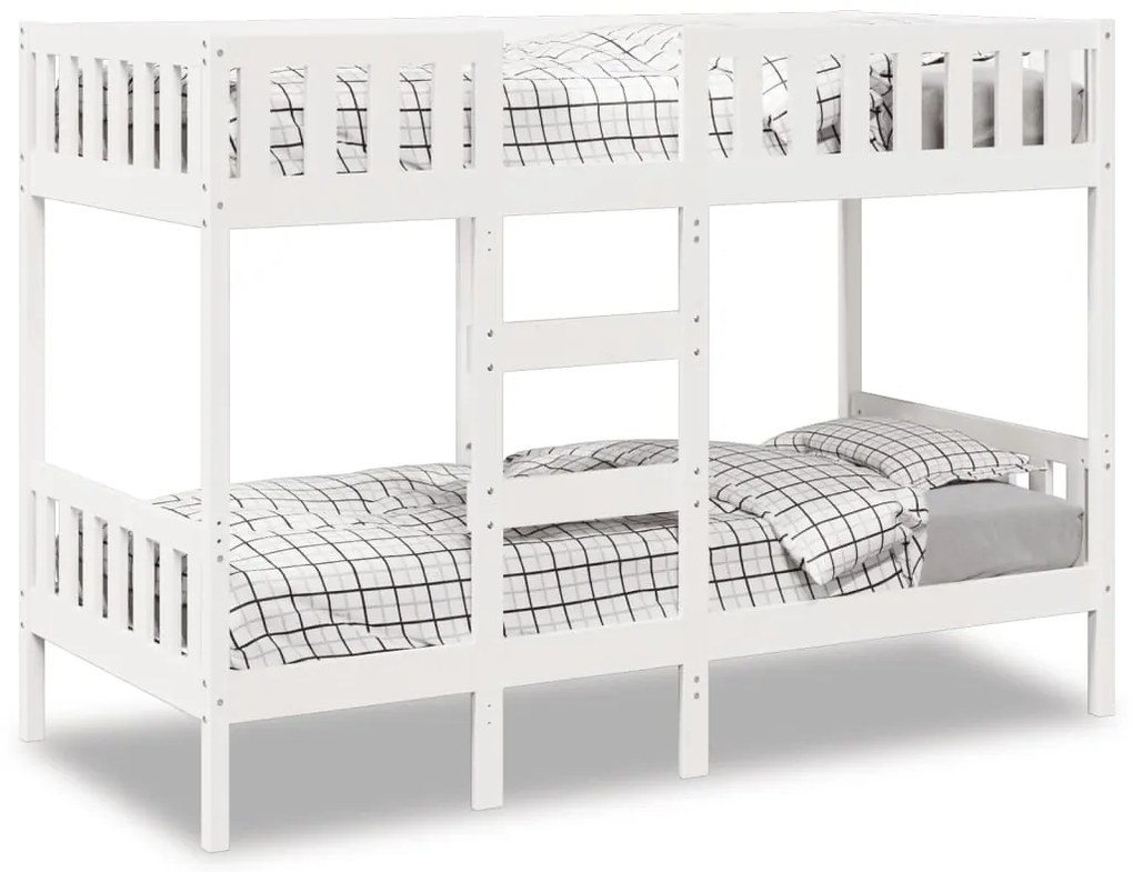 vidaXL Beliche 90x190 cm madeira de pinho maciça branco
