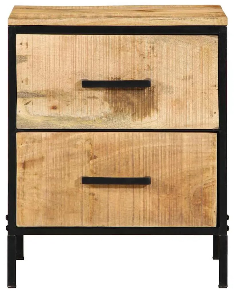 Gabinetes de Canto 2 pcs 40x35x50 cm Madeira Sólida Rústica de Manguei
