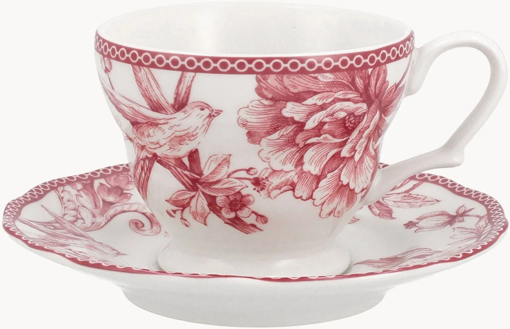 Chávenas de chá em porcelana com pires Mayfair, conjunto de 6