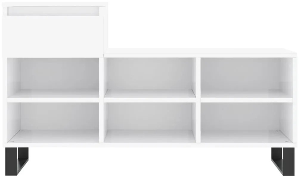 Sapateira 102x36x60 cm derivados de madeira branco brilhante