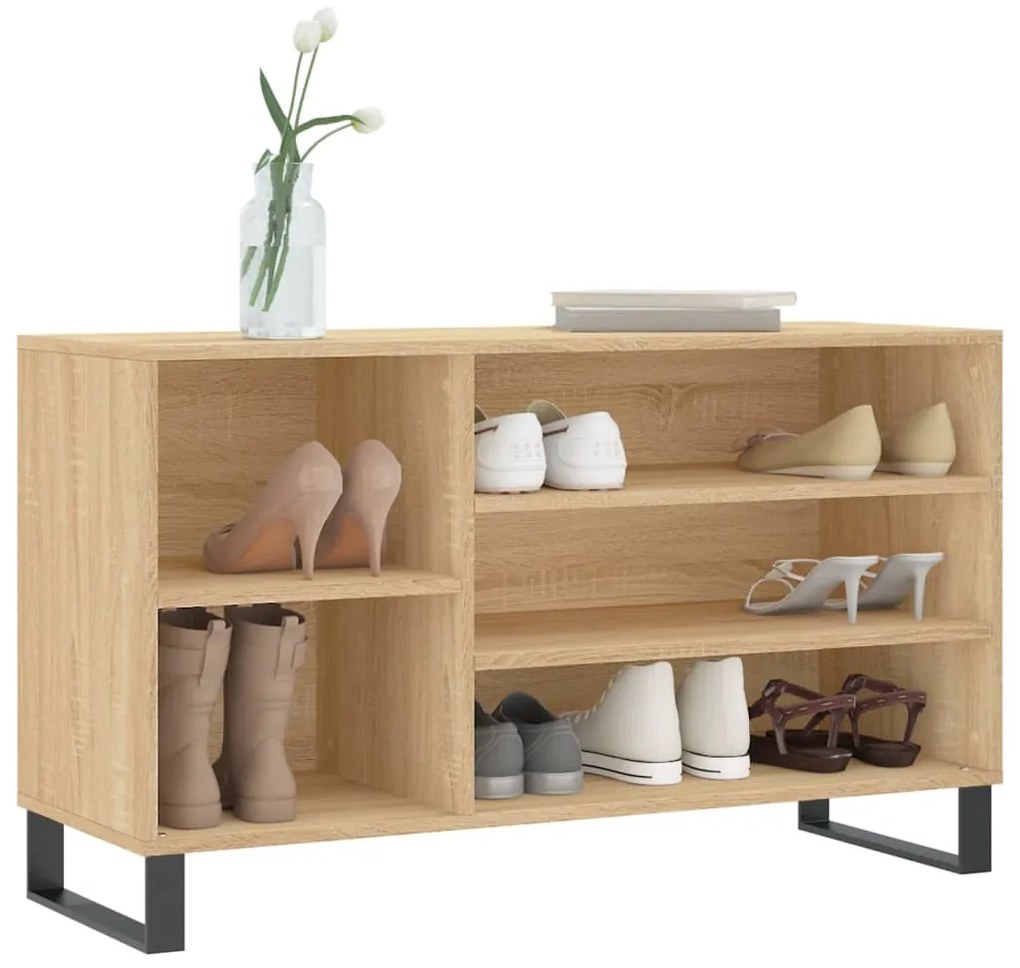 Sapateira 102x36x60 cm derivados de madeira carvalho sonoma