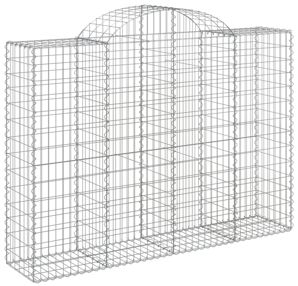 Cestos gabião arqueados 11 pcs 200x50x140/160 ferro galvanizado