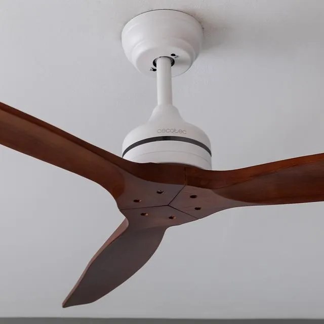 Ventoinha de teto EnergySilence Aero 5270 White&BlackWood de 40 W e 52’’ com motor DC, controlo remoto