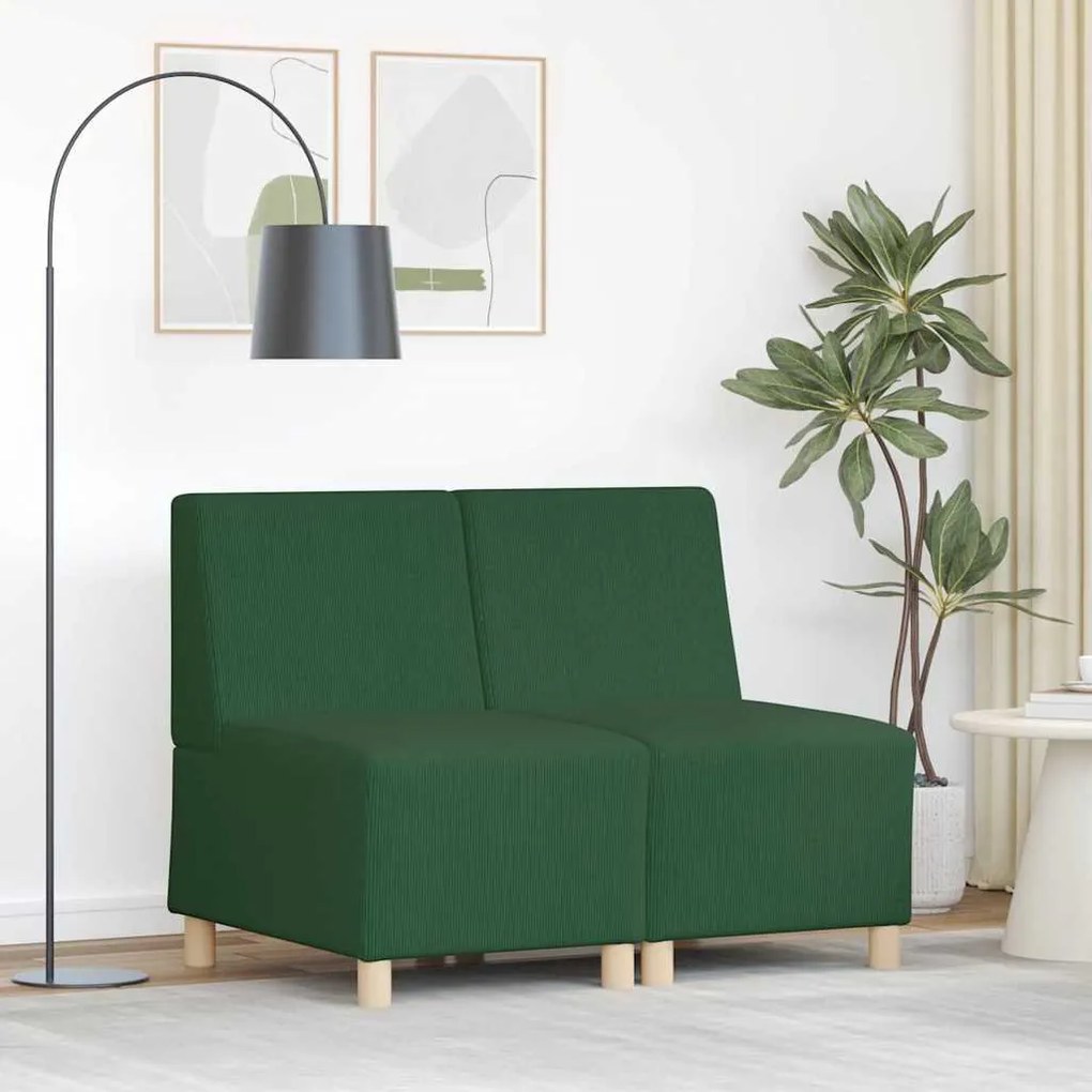 vidaXL Sofá Chiar 2 pcs Verde Selva 55 x 74 x 82 cm